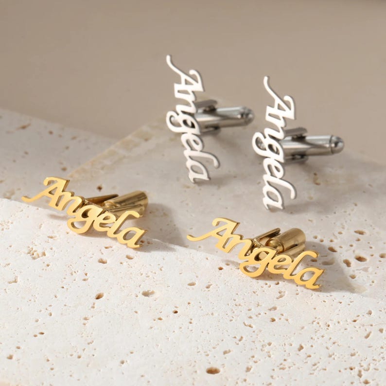 Personalized Name Cutting Cufflink