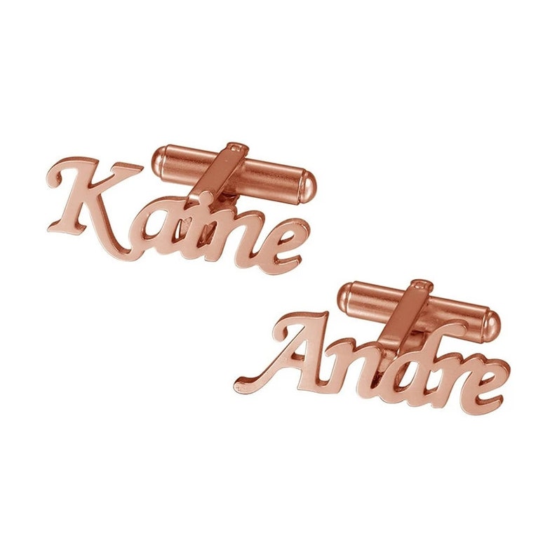 Rose Gold Name Cufflink