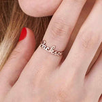 Handcrafted personalized name ring
