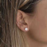 Engraved Round Initial Studs