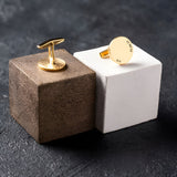 Personalized Round-Shaped Cufflinks with Name & Date