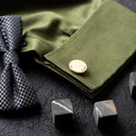 Personalized Round-Shaped Cufflinks with Name & Date