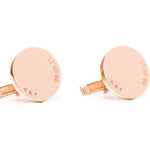 Personalized Round-Shaped Cufflinks with Name & Date