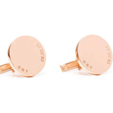 Personalized Round-Shaped Cufflinks with Name & Date