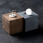 Personalized Round-Shaped Cufflinks with Name & Date