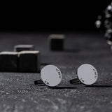 Personalized Round-Shaped Cufflinks with Name & Date