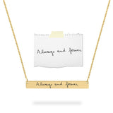 Personalized Handwriting Bar Necklace