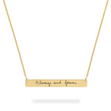Personalized Handwriting Bar Necklace