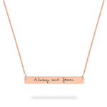 Personalized Handwriting Bar Necklace