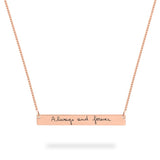 Personalized Handwriting Bar Necklace