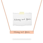 Personalized Handwriting Bar Necklace