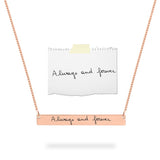 Personalized Handwriting Bar Necklace