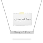 Personalized Handwriting Bar Necklace