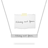 Personalized Handwriting Bar Necklace