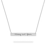 Personalized Signature Handwriting Bar Necklace