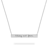 Personalized Signature Handwriting Bar Necklace