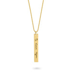 Personalized Handwriting Vertical Bar Necklace