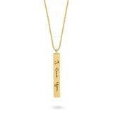 Personalized Handwriting Vertical Bar Necklace