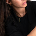 Personalized Handwriting Vertical Bar Necklace
