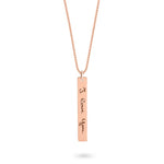 Personalized Handwriting Vertical Bar Necklace