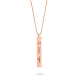 Personalized Handwriting Vertical Bar Necklace