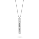 Personalized Handwriting Vertical Bar Necklace