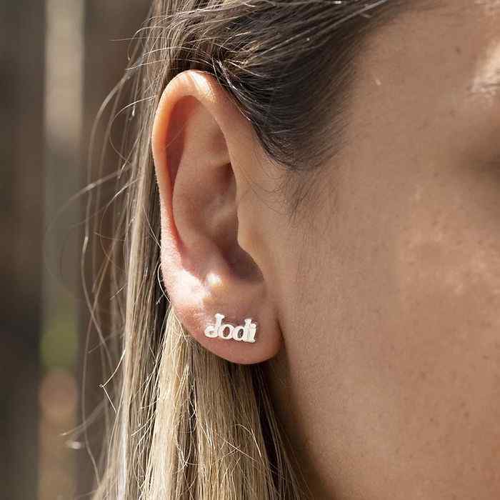 Personalized Name Stud Earrings
