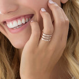 Personalized Engraved Three Name Ring