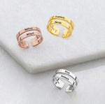 Personalized Two Name Engraved Ring