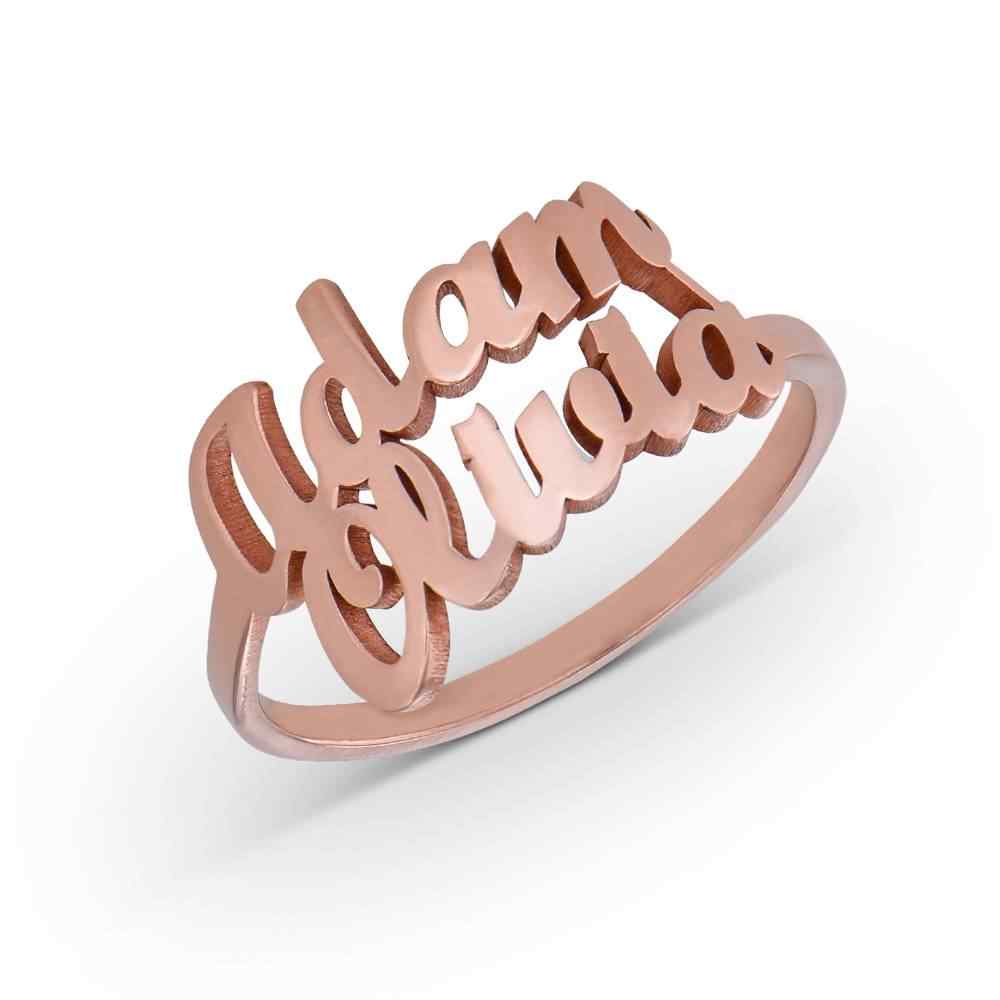 Personalized Two Names Ring