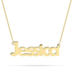 Gold 'Jessica' necklace in Bold Font