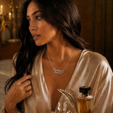 Personalized Double Name Necklace with Heart.