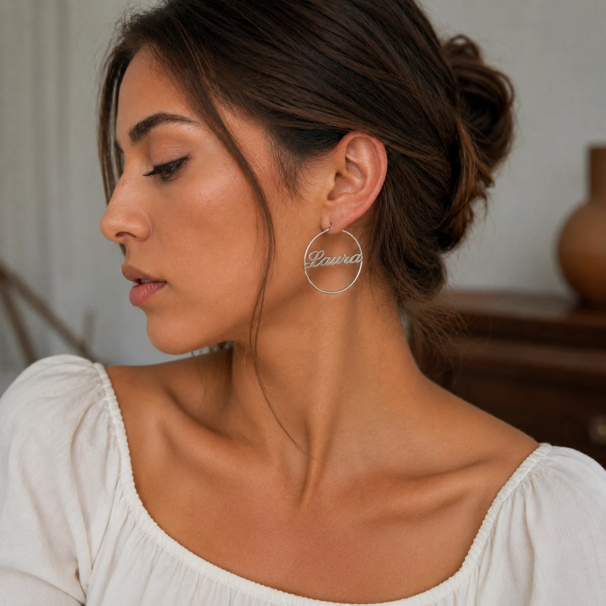 Hoop Name Earring.
