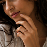 Personalized Moissanite Initial Ring.