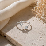 Personalized Moissanite Initial Ring.
