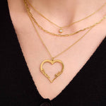 Personalized heart necklace with two name