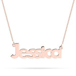 Rose Gold Name Bold English Necklace 
