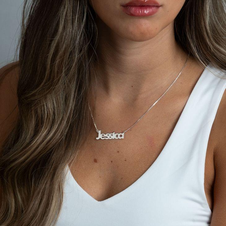 Name Necklace in Bold English Font