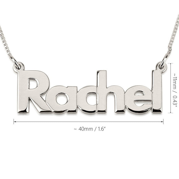Name Necklace Dimensions