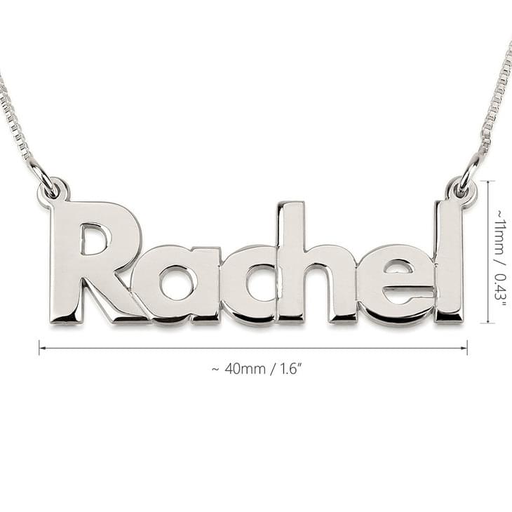 Name Necklace Dimensions