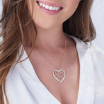 Personalized Heart Necklace with birthstones