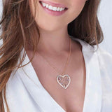 Personalized Heart Necklace with birthstones
