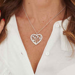 Personalized Heart Necklace with birthstones