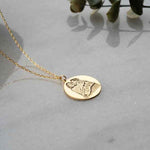 Picture Engraved Round Necklace