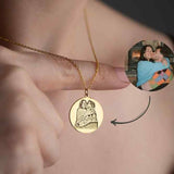 Picture Engraved Round Necklace