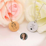 Picture Engraved Round Necklace
