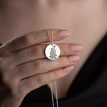 Picture Engraved Round Necklace