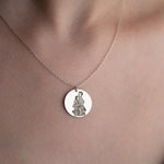 Picture Engraved Round Necklace