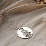 Picture Engraved Round Necklace
