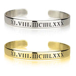 Roman Numeral Cuff Bracelet
